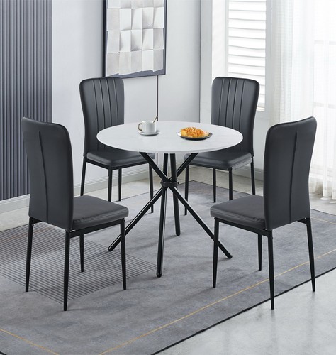Dining set small round - set,, white