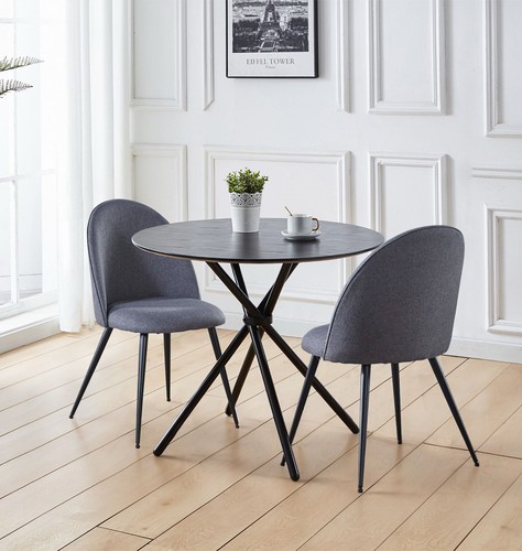 Dining set small round black - dining,