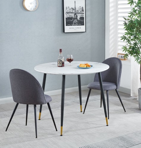 Dining set small round - small, marble
