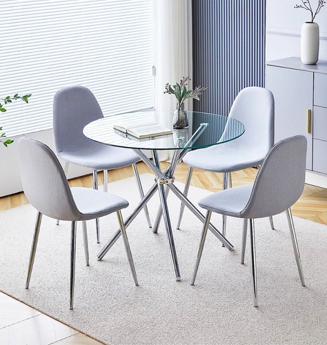 Dining set small glass round - small,