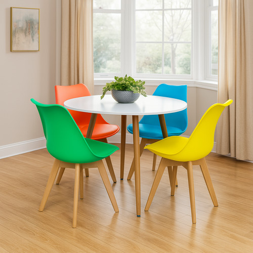 Dining table and chairs - and,