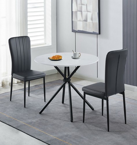 Dining set small - round, white