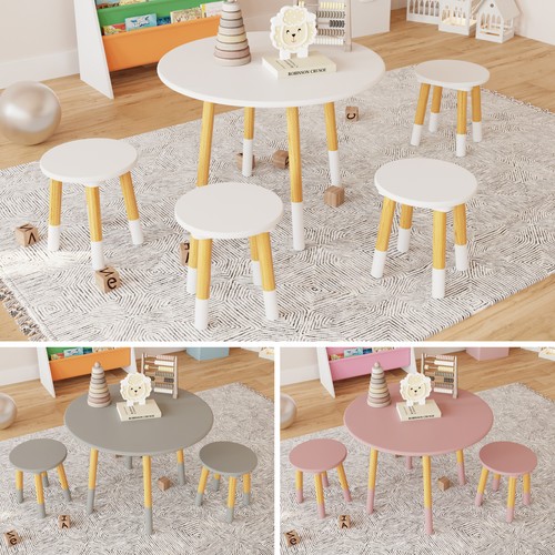 Kids wooden round table - table, &